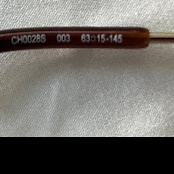 Chloe CH0028S Pilot Aviator Sunglasses Heart Detail Gold Frame Green Gradient - Picture 8 of 12